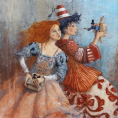 <em>Dans les boîtes des filles 40 x 40</em>