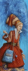 <em>"Et l'éléphant était bleu !  50 x 20</em>