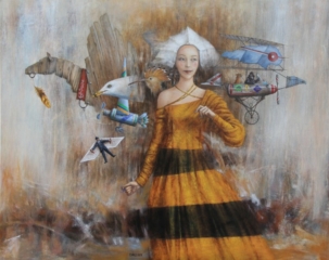 Histoires d'ailes   81 cm x 100 cm