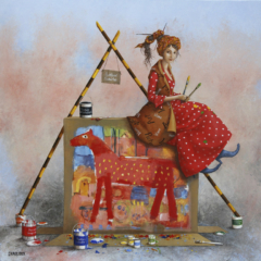<em>La Barbouilleuse 60 X 60</em>