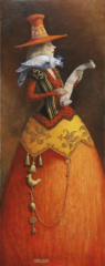 <em>La Dame au corbeau  20 x 50</em>