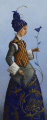 <em>La Dame à l'oiseau fleur 50 x 20</em>
