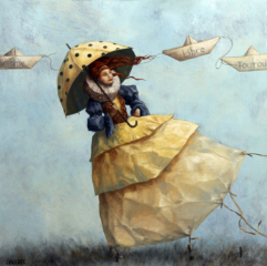 <em>La Dame à l'ombrelle 60 x 60</em>