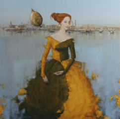 <em>La Dame du Grand Canal 80 x 80</em>