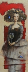 <em>La Ménine de Mersad aux poissons bleus 50 x 20</em>