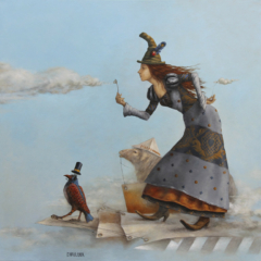 <em>La faiseuse de nuages 60 x 60</em>