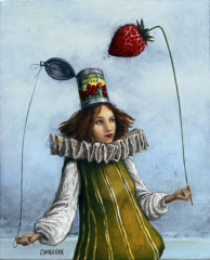<em>La fraise dans le chapeau 35 x 27</em>