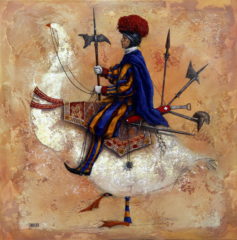 <em>La hallebarde suisse 80 x 80</em>