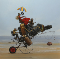<em>La machine à photos à marée basse 80 x 80</em>