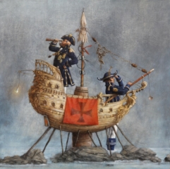 La mer monte   60 cm  x 60 cm