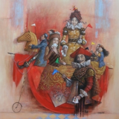 La tactique du tictoc  100 cm x 100 cm