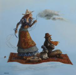 <em>La tisseuse de nuages 60 x 60</em>