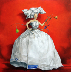 <em>La tromboniste 60 x 60</em>