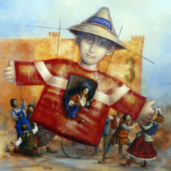 <em>Le bonhomme de trois 100 x 100</em>