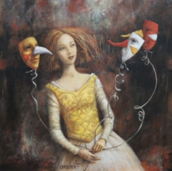 <em>Le boudeur  40 x 40 cm</em>