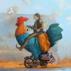 Le chasseur d'images   60 cm x  60 cm