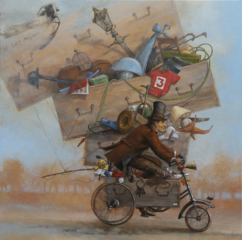 <em>Le colporteur 60 x 60</em>