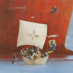 <em>Le voyage de Madame Bougainville 100 x 100</em>