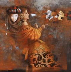 <em>Les grincheux  60 x 60 cm</em>