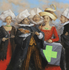<em>Les médecins imaginaires 60 x 60</em>