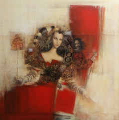 <em>Leçon pour la Ménine de Mersad 100 x 100</em>