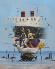 <em>Madame Monsieur en crosière 100 x 80</em>