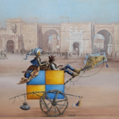 <em>Monsieur et Madame aux portes du désert 100 x 100</em>