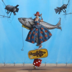 <em>PUB ! On the beach !  60 x 60 cm</em>