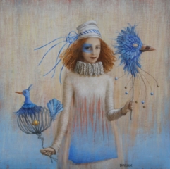 Symphonie bleue   60 cm x 60 cm