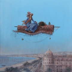 <em>Vol audessus du NEGRESCO  60 x 60 cm</em>