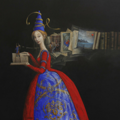 <em>Des livres et des ailes 60 x 60</em>