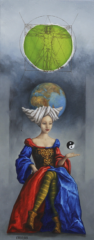 <em>La Dame des sphères 50 x 20</em>